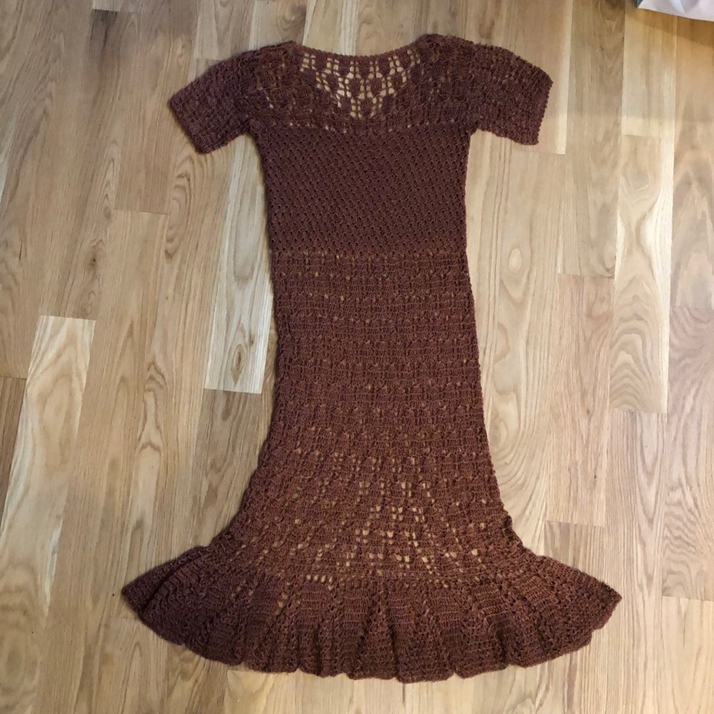 Vintage midi crotchet dress